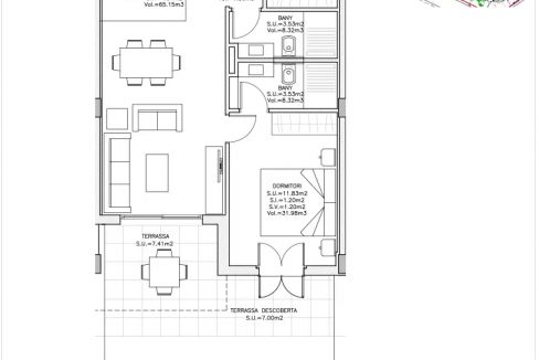 Grundriss Gartenwohnung 0B