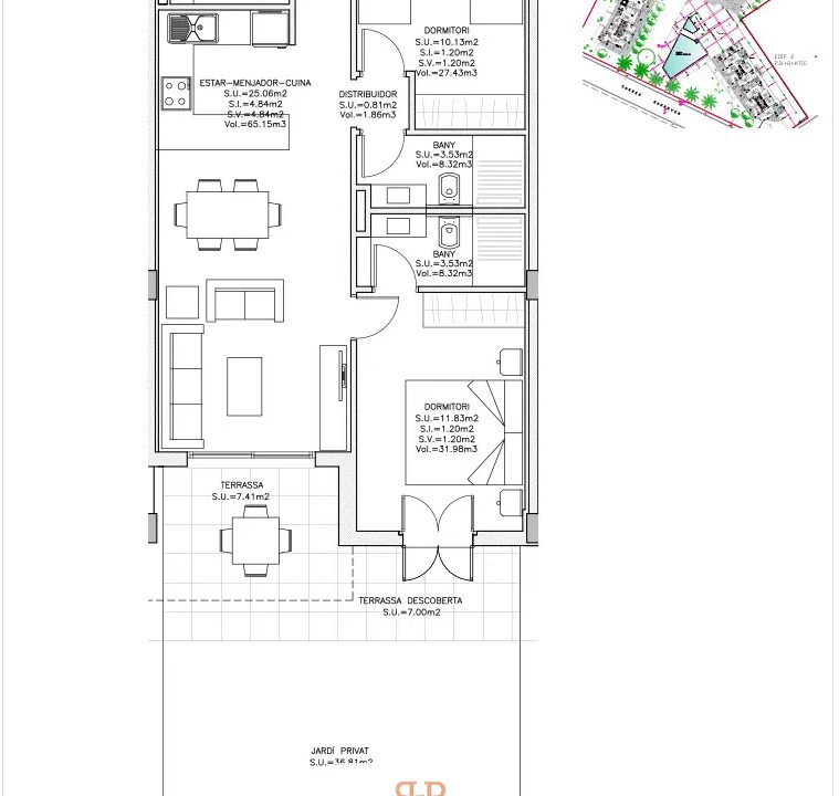 Grundriss Gartenwohnung 0B